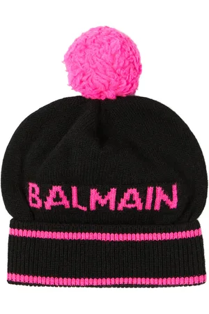 Balmain Berretto in lana e cashmere con logo