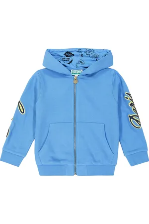 Kenzo Felpa in cotone con cappuccio e logo