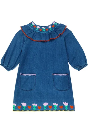 Stella McCartney Abito di jeans con ricamo