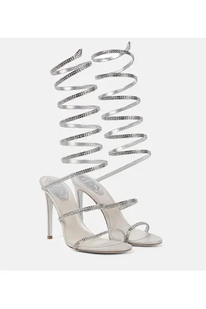 RENE CAOVILLA Sandali Supercleo in pelle con cristalli