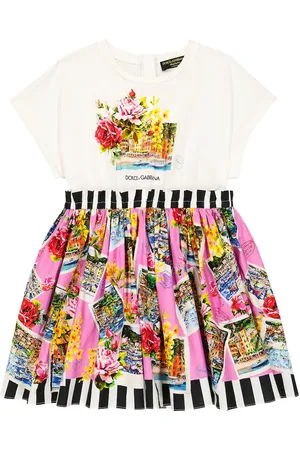Dolce & Gabbana Abito Portofino in cotone con stampa