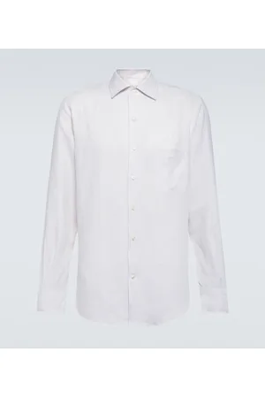 Loro Piana Camicia André in lino a righe