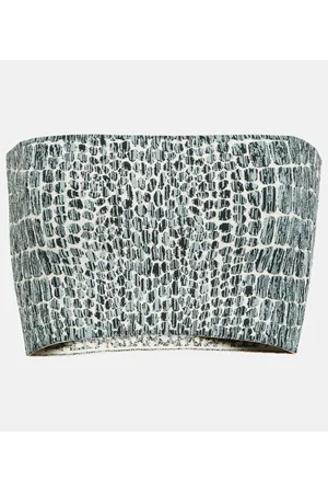 Alaïa Alaïa Top a fascia con stampa coccodrillo