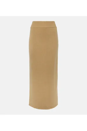 Totême Gonna midi in misto cashmere e lana