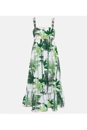 Juliet Dunn Abito midi in cotone con stampa