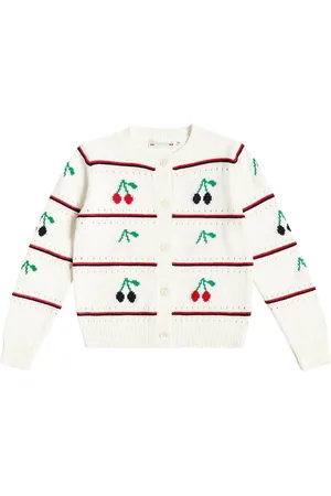 BONPOINT Cardigan Armel in cotone con intarsio