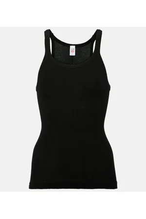 RE/DONE Top in jersey di cotone a coste
