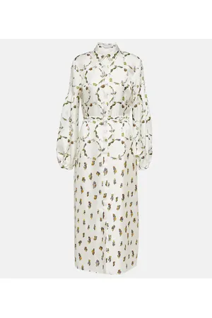 GABRIELA HEARST Abito lungo Mauri in twill di seta