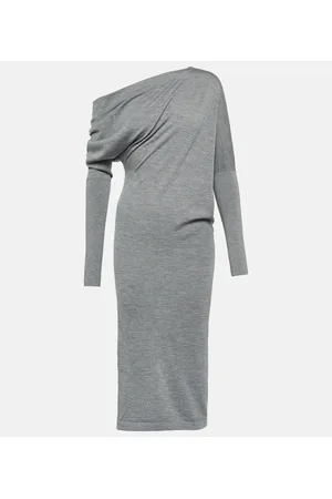 Tom Ford Abito midi in seta e cashmere