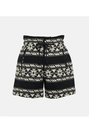 Marant Etoile Shorts Linimaga con ricamo
