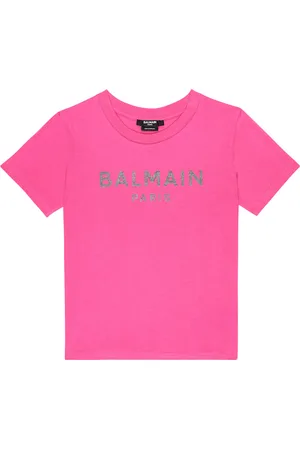 Balmain T-shirt in jersey di cotone con logo