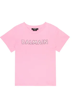 Balmain T-shirt in jersey di cotone con logo