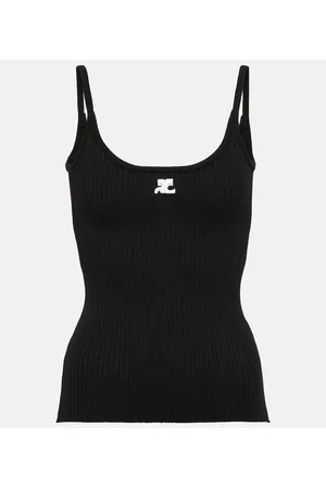 Courrèges Courrèges Top in maglia a coste con logo