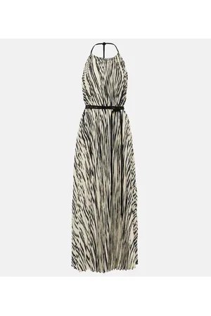 Proenza Schouler Abito lungo Frida in chiffon con scollo all