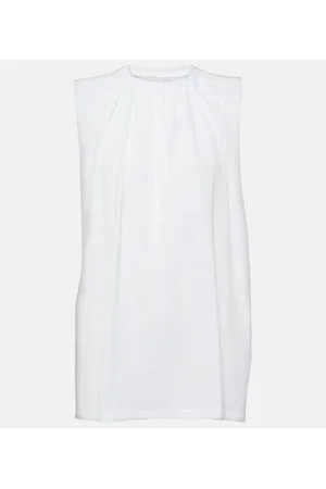 Maison Margiela Top in jersey di cotone con volant
