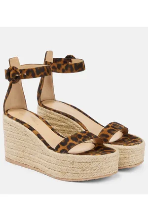 Gianvito Rossi Espadrillas Portofino in suede con zeppa