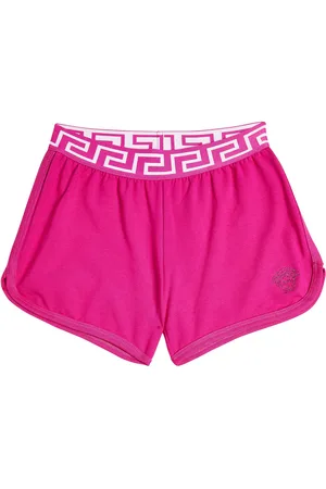 VERSACE Shorts Greca in jersey di misto cotone