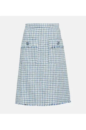 Etro Minigonna a vita alta con stampa pied-de-poule