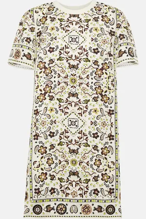 Tory Burch Miniabito in seta e cotone con stampa