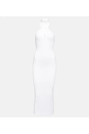 Alaïa Alaïa Abito midi con scollo all