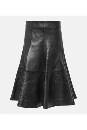 Khaite Gonna midi The Lennox in pelle