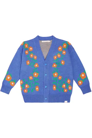 Tiny Cottons Cardigan Tiny Floral in cotone e lana