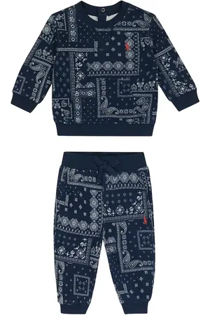 Ralph Lauren Baby - Felpa e pantaloni sportivi in misto cotone