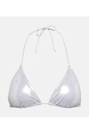 Reina Olga Top bikini Love Triangle in lamé