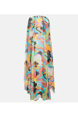 Etro Abito lungo in seta con mantella