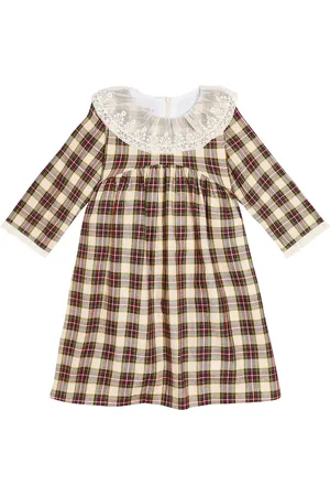 La Coqueta Abito in cotone tartan