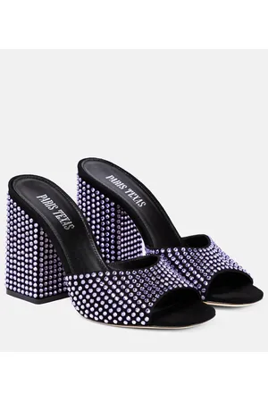 PARIS TEXAS Mules Holly Anja in suede con cristalli
