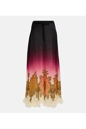 Etro Gonna lunga in seta con stampa