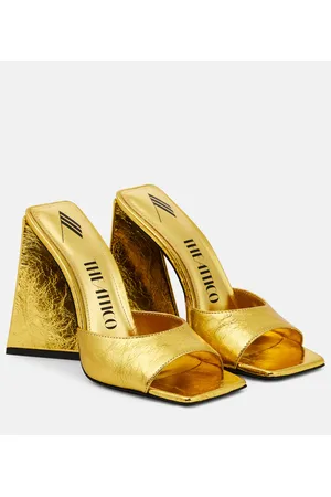 The Attico Sandali Devon in pelle metallizzata