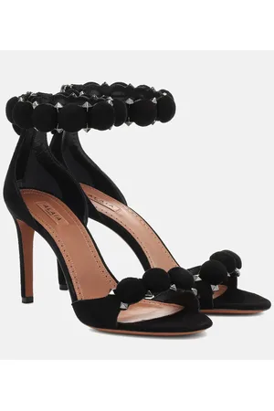 Alaïa Alaïa Sandali Bombe 90 in suede con borchie