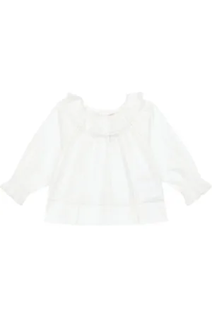 BONPOINT Baby - Blusa Myrtille in cotone e pizzo