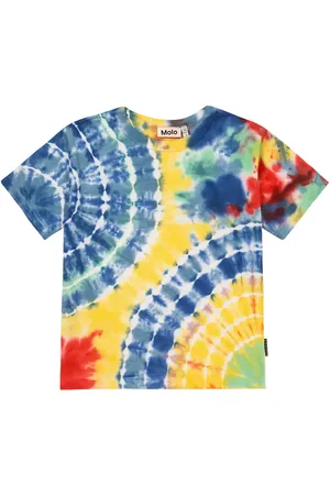 Molo T-shirt Riley in cotone con stampa tie-dye