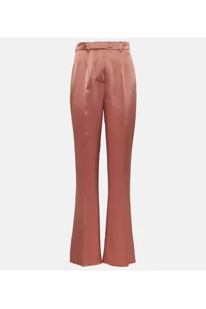 Nanushka Pantaloni regular Leena in raso