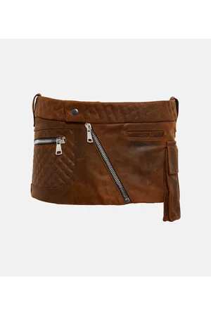 LAQUAN SMITH Minigonna cargo in pelle