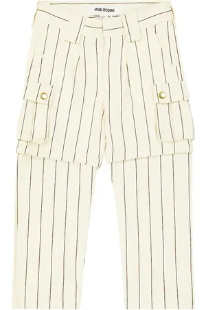 Mini Rodini Pantaloni cargo in cotone a righe