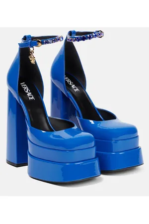 VERSACE Pumps Medusa Aevitas in vernice con plateau