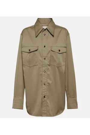 LEMAIRE Camicia western in twill di cotone