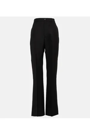 Balenciaga Pantaloni a vita alta in lana vergine