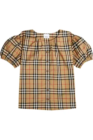 Burberry Blusa a quadri in misto cotone