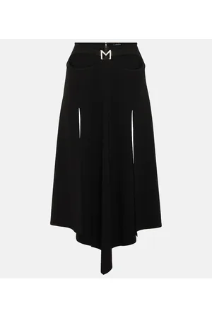 MUGLER Gonna midi asimmetrica con cut-out