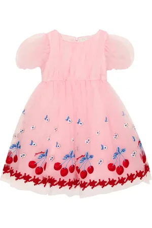 MONNALISA Abito in tulle con ricamo