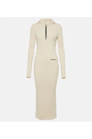 Jil Sander Abito midi in misto lana