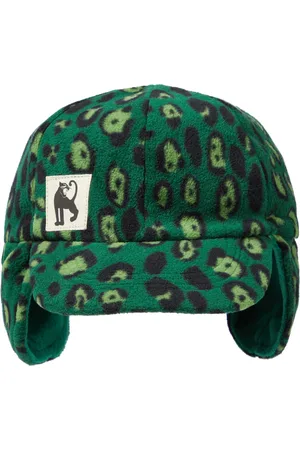 Mini Rodini Cappello in pile con stampa leopardata
