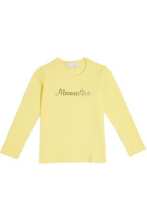 MONNALISA Top in cotone con logo