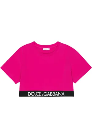 Dolce & Gabbana Top cropped in misto cotone