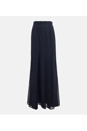 Max Mara Gonna lunga Nicia in misto lino e seta